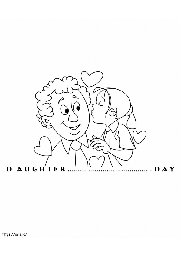 Daughters Day My Dear Papa coloring page