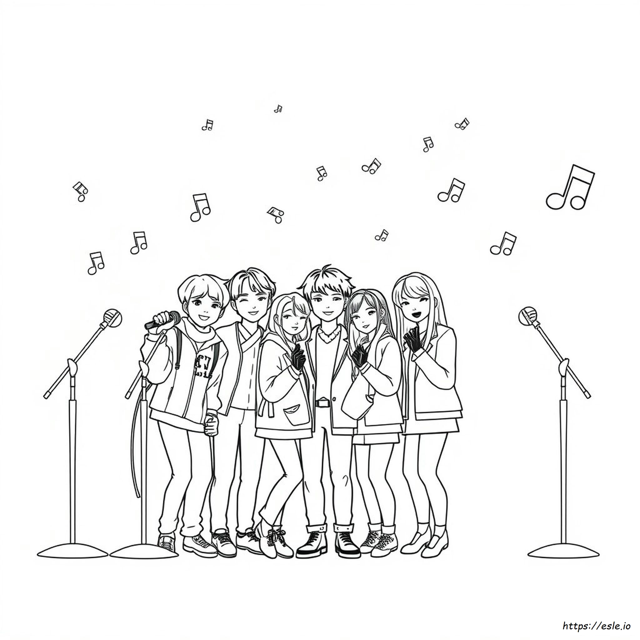 Cute Kpop Coloring Pages