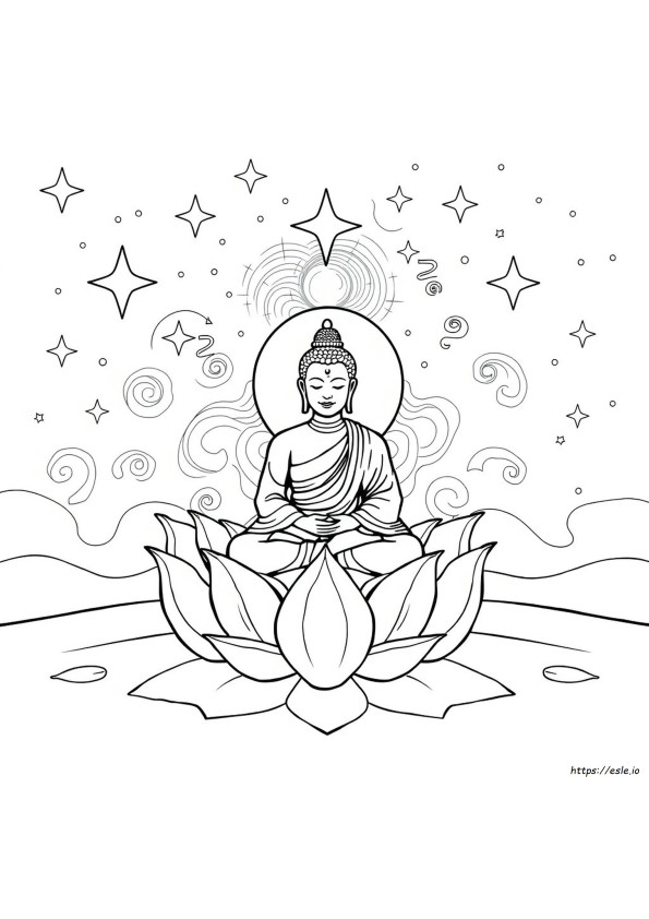 Buddha Trippy Da Colorare