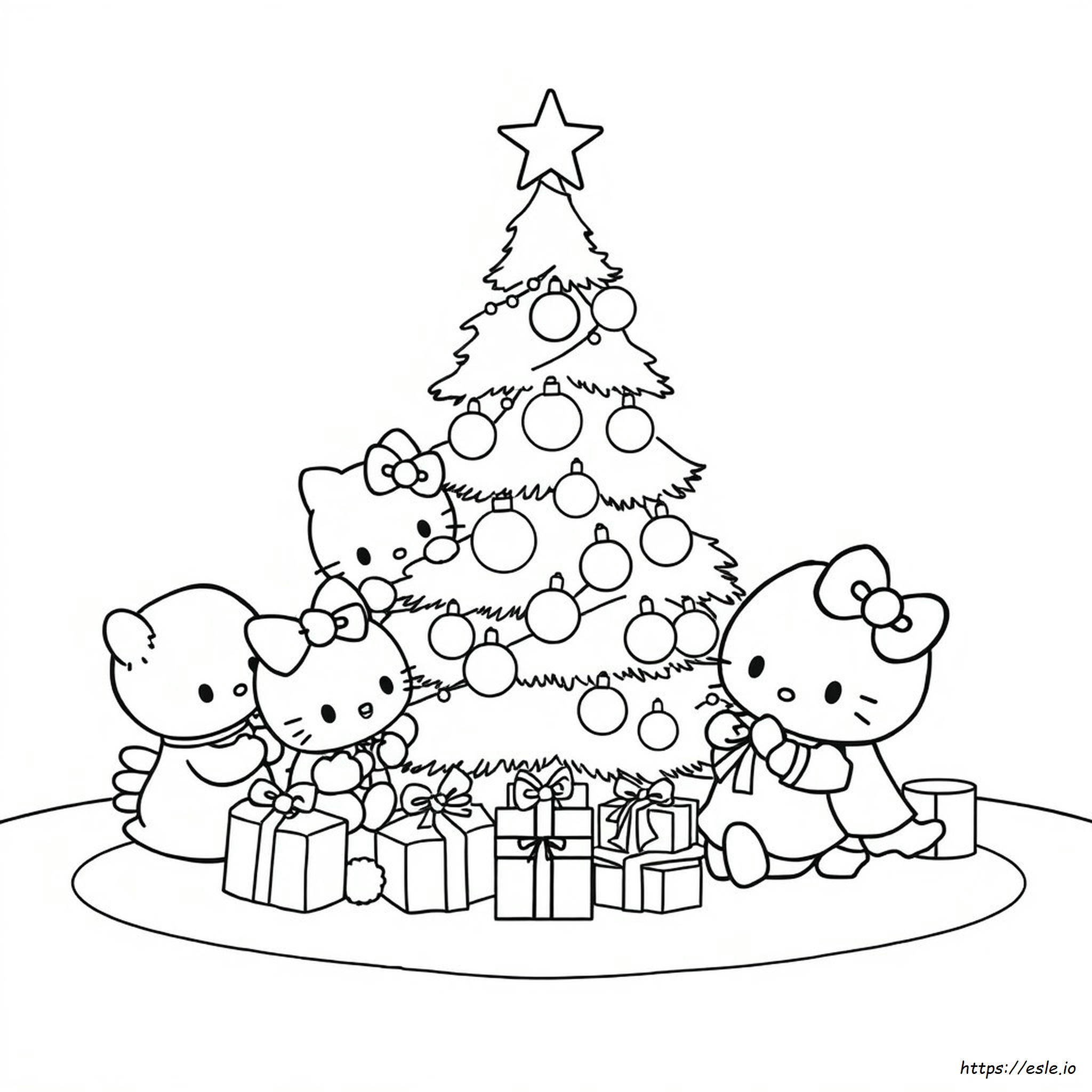Sanrio Christmas Coloring Sheet