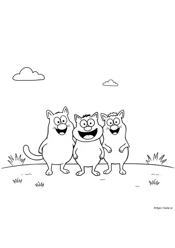 Halaman Mewarnai Kucing Pasak