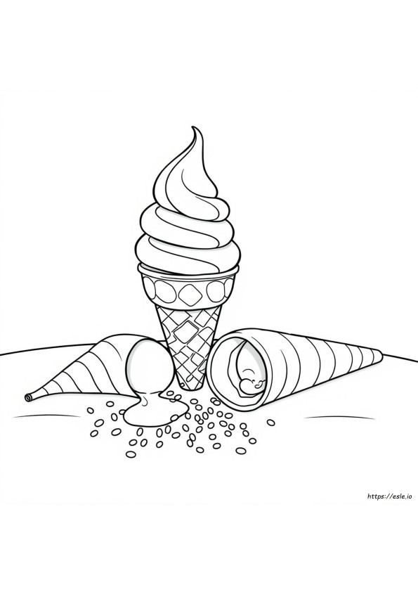 Realistic Ice Cream Coloring Pages