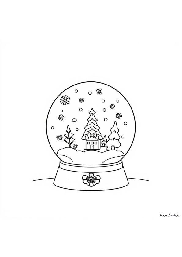 Pagina Da Colorare A Tema Palla Di Neve