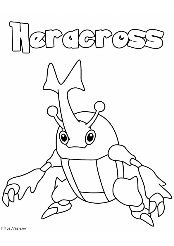 Cool Heracross Pokemon coloring page