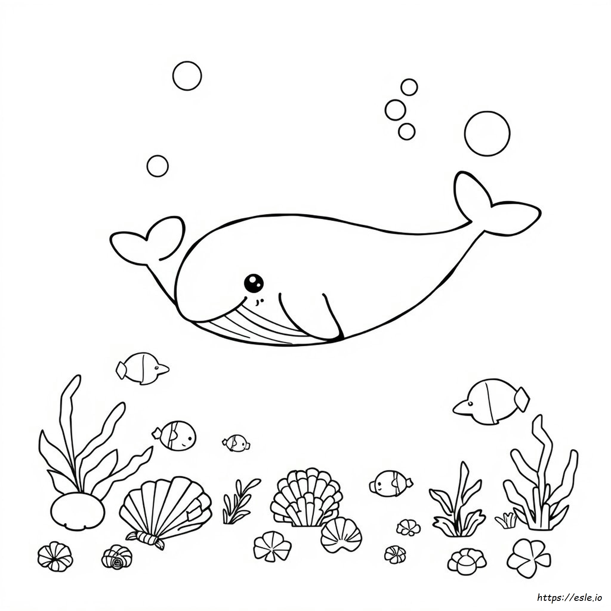 Cute Whale Coloring Pages