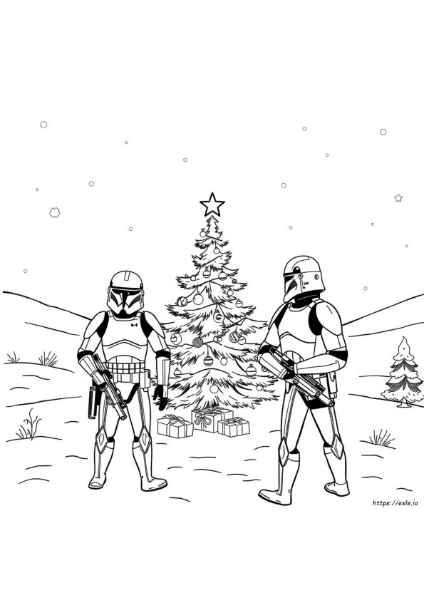 Clone Trooper Christmas Coloring Page