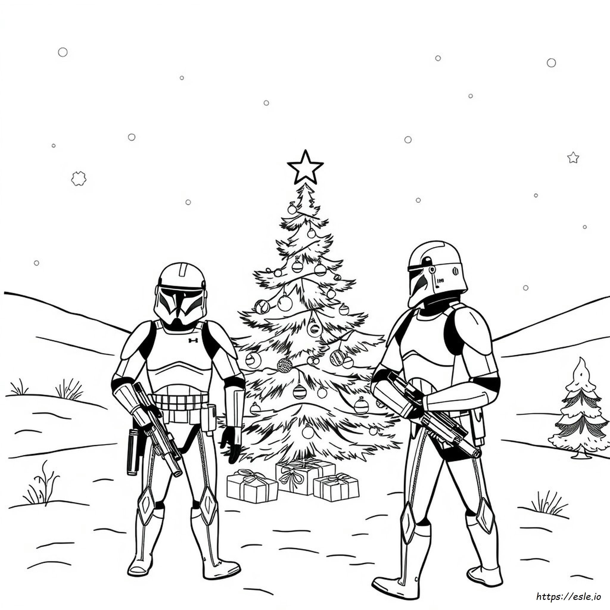 Clone Trooper Christmas Coloring Page