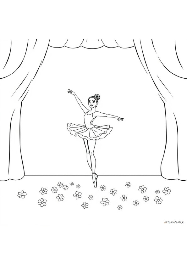 Ballerina Kép Színező