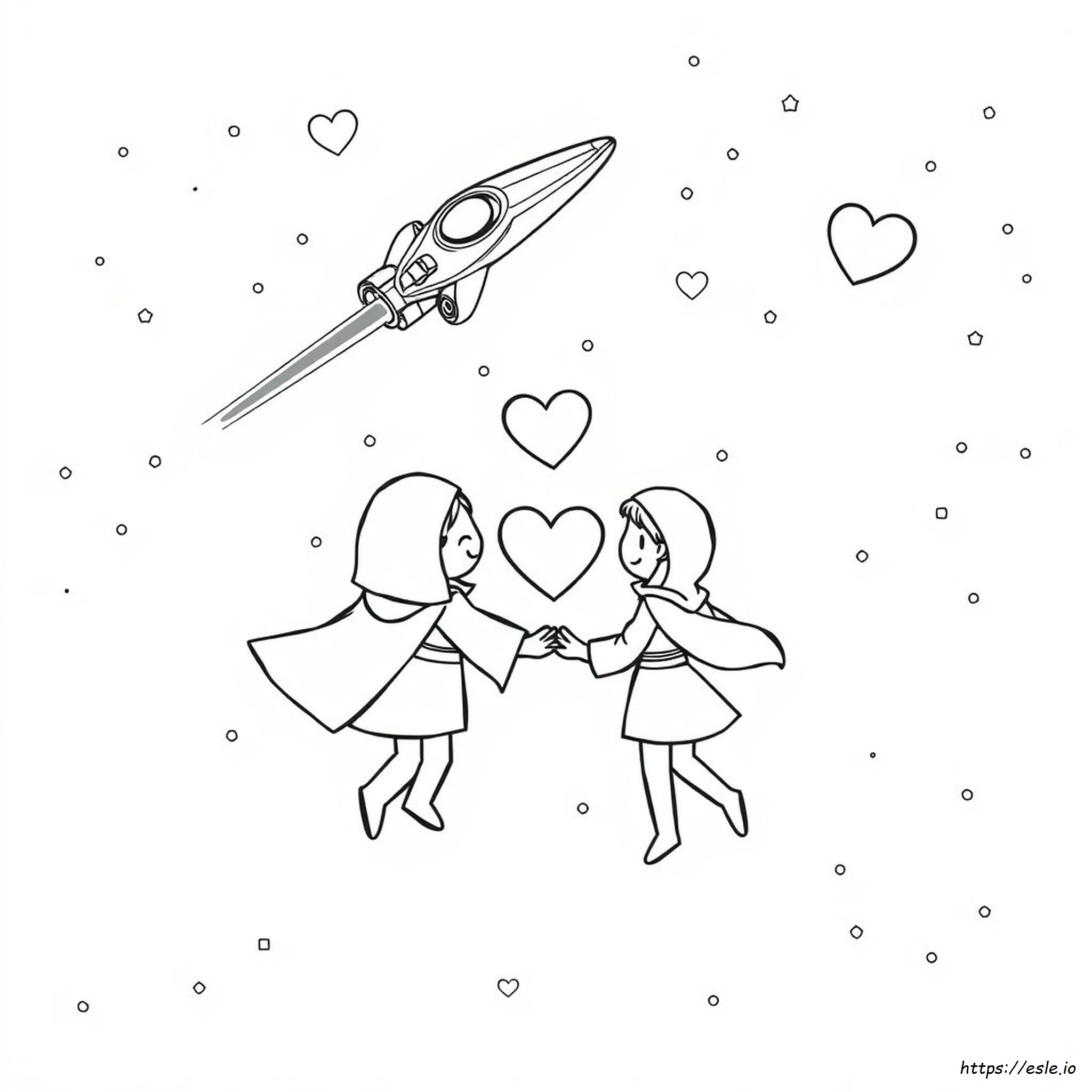 Star Wars Valentines Coloring Pages