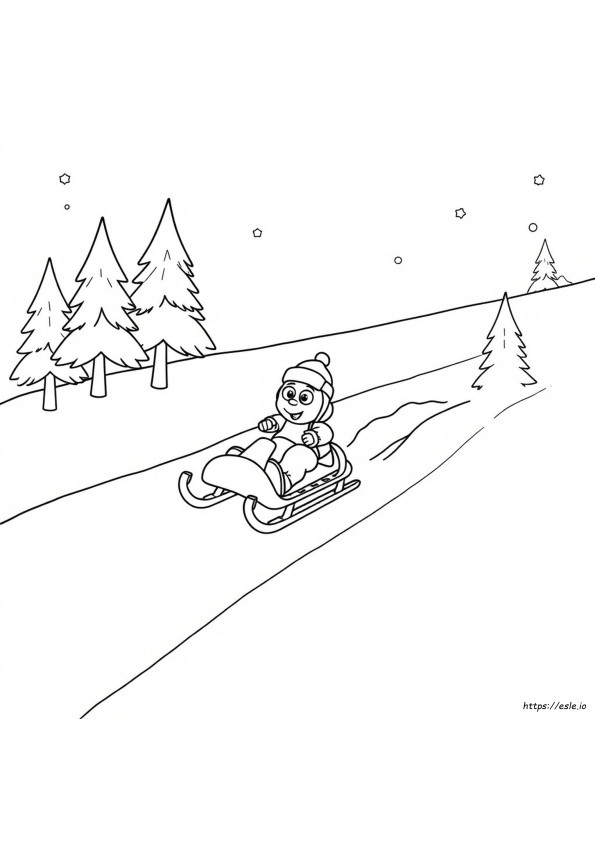 Coloriage Luge