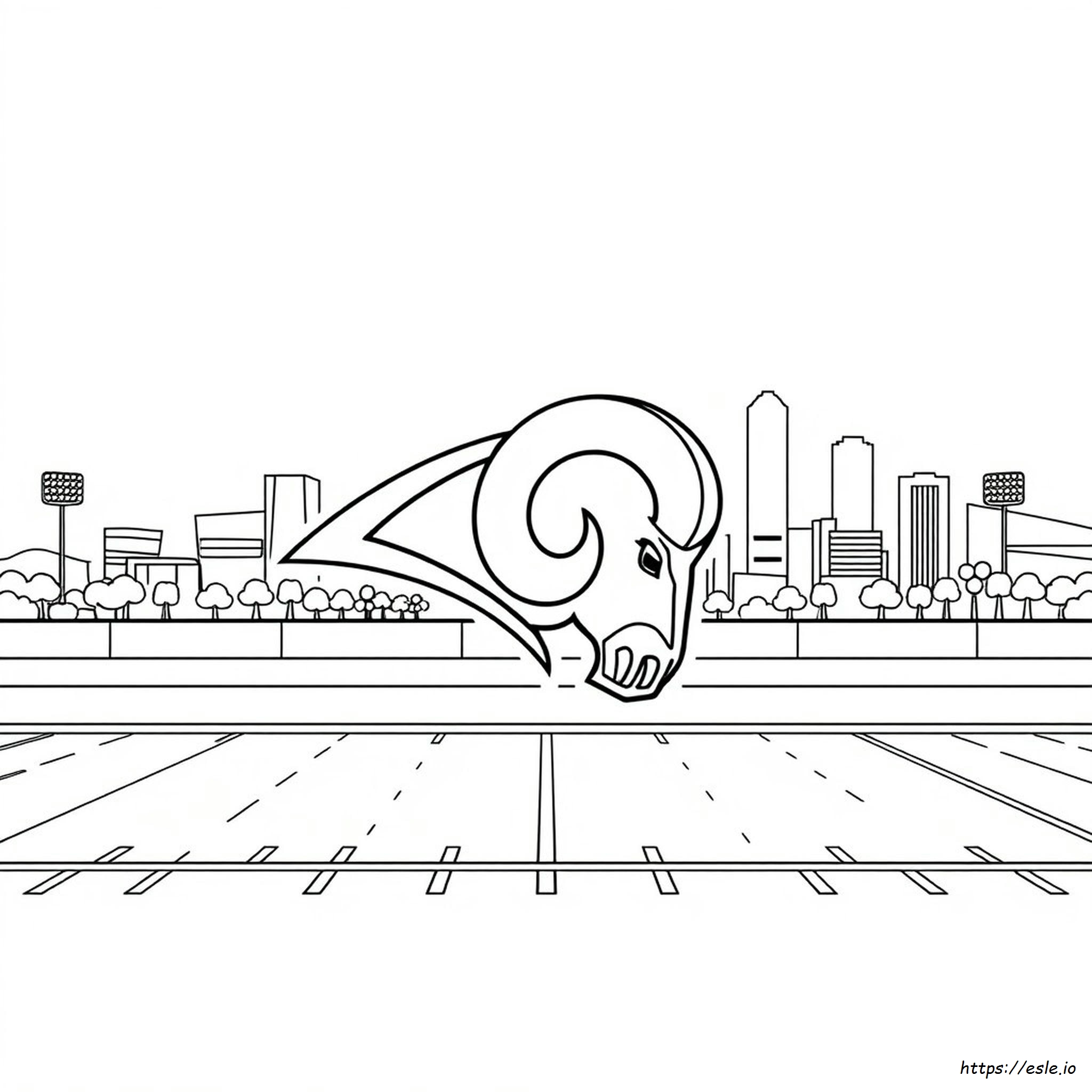 Los Angeles Rams-Logo Kleurplaat kleurplaat