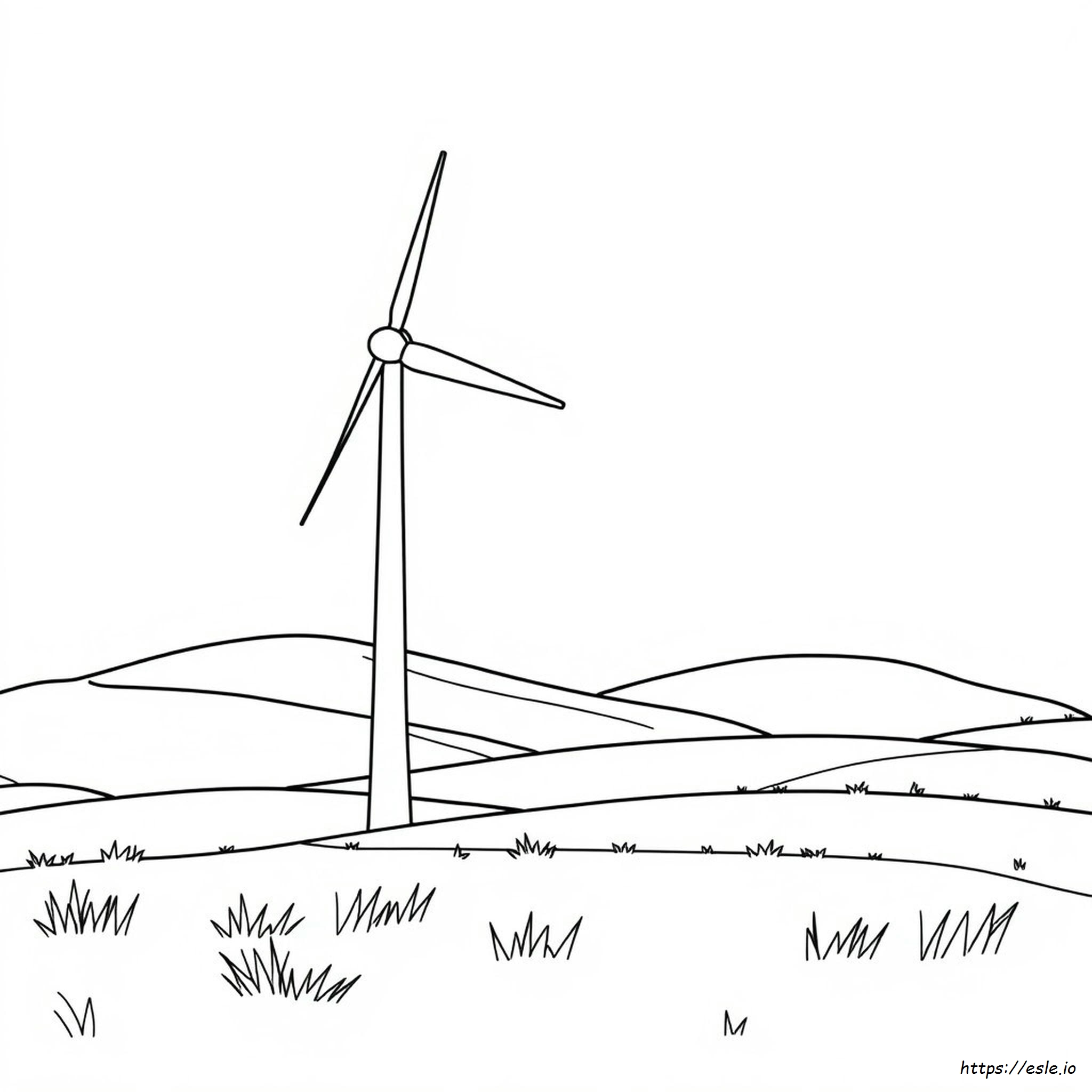 Wind Turbine Colouring Page