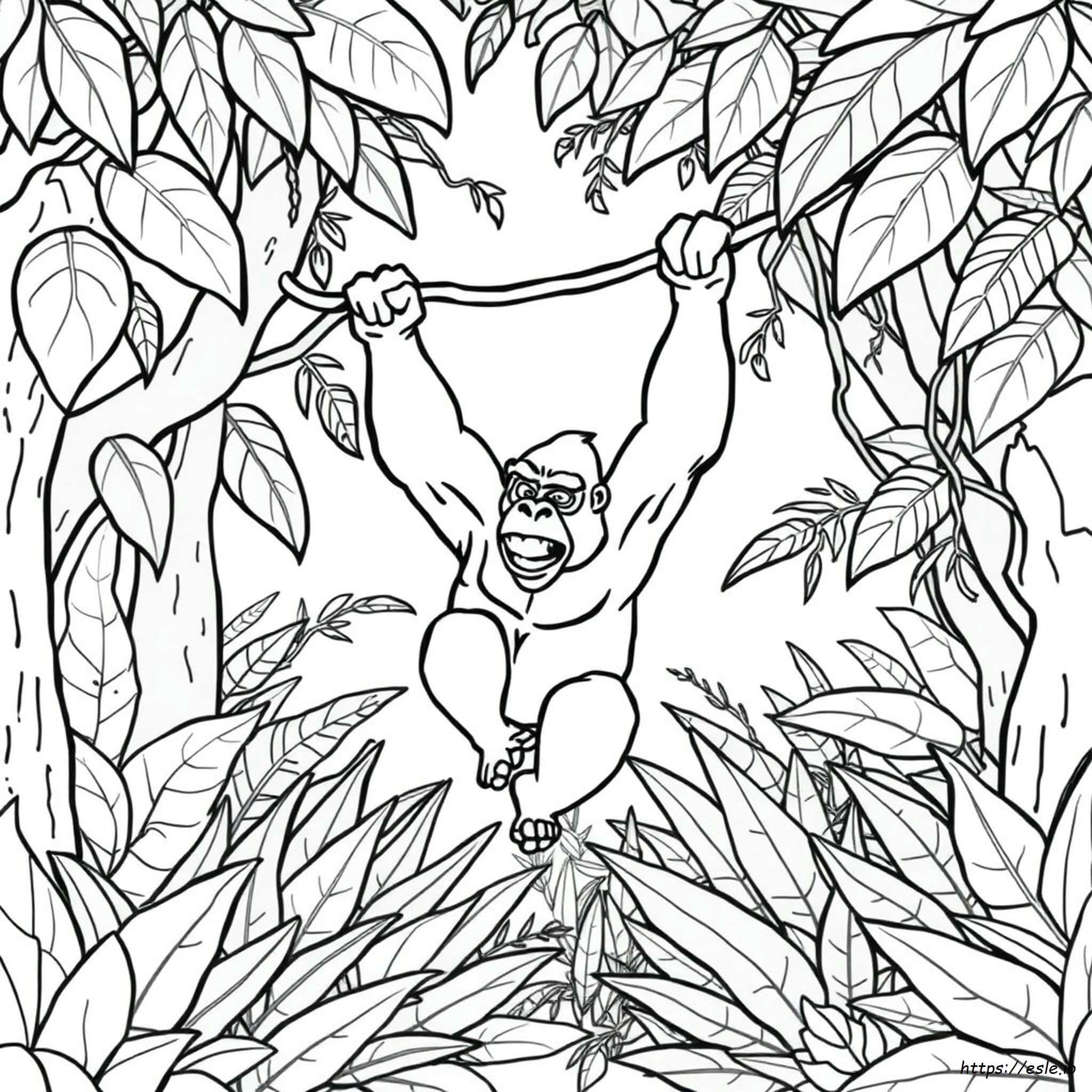 Rumble In The Jungle Coloring Pages