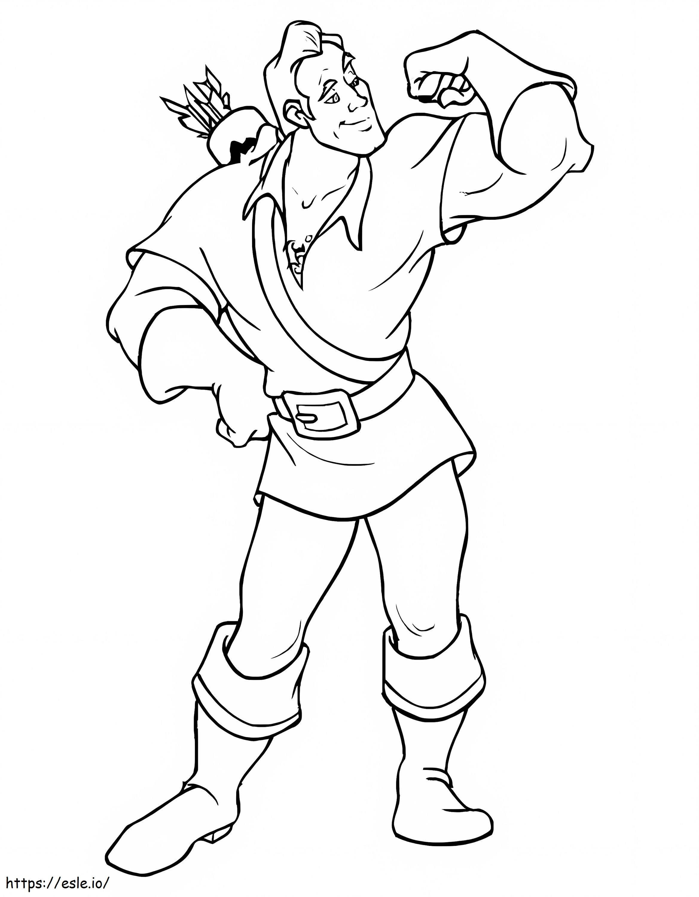 Czarny charakter Gastona Disneya kolorowanka