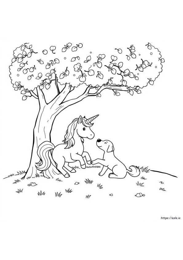 Cucciolo Unicorno Da Colorare