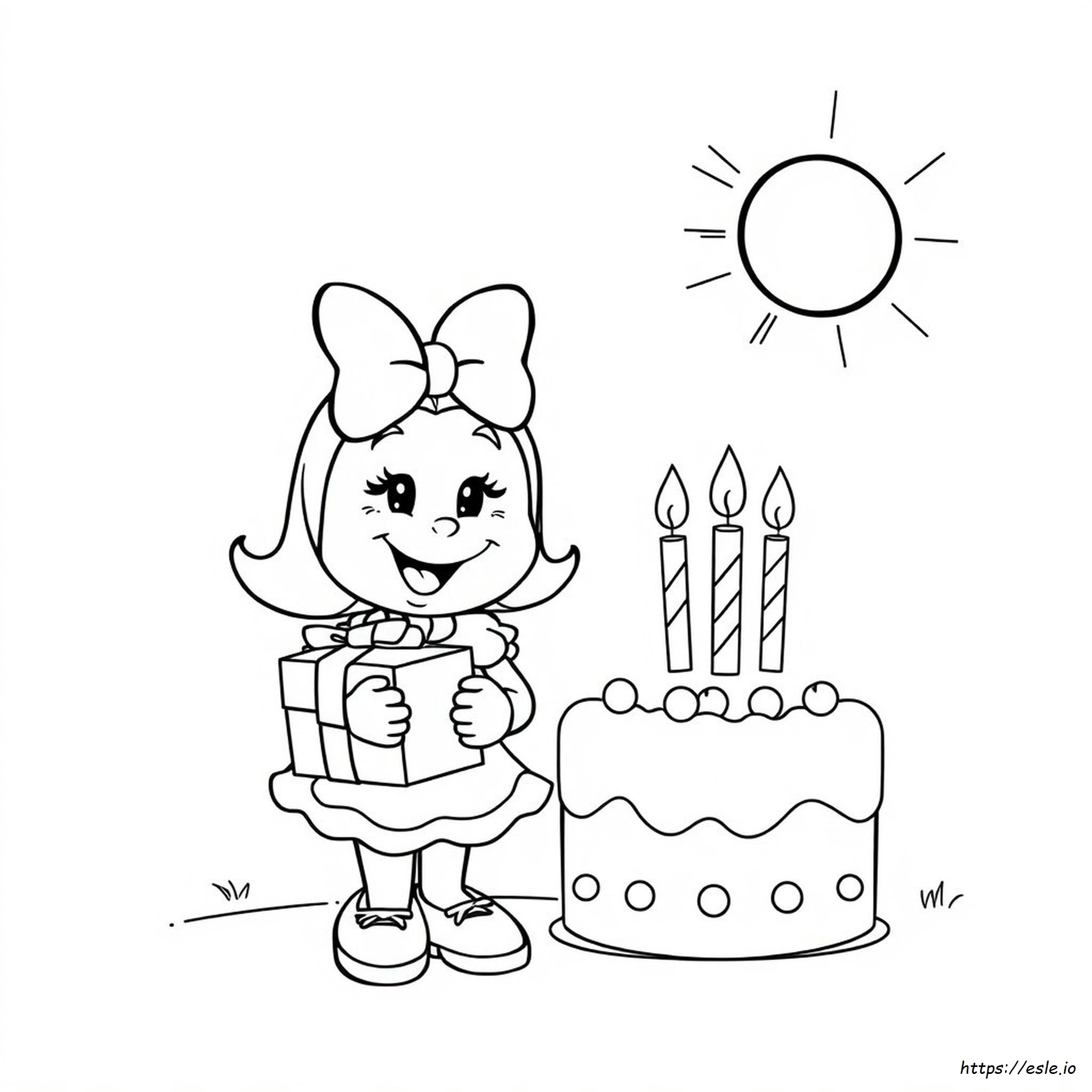 Happy Birthday Mimi Coloring Page