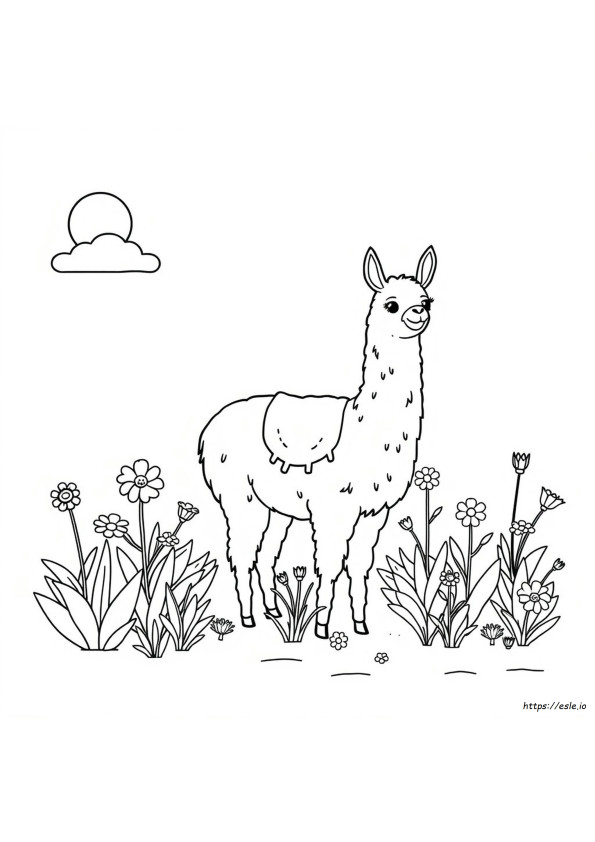 Lhama Para Colorir Grátis Para Imprimir