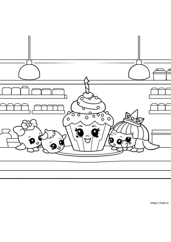 Rainha Cupcake Shopkins Para Colorir
