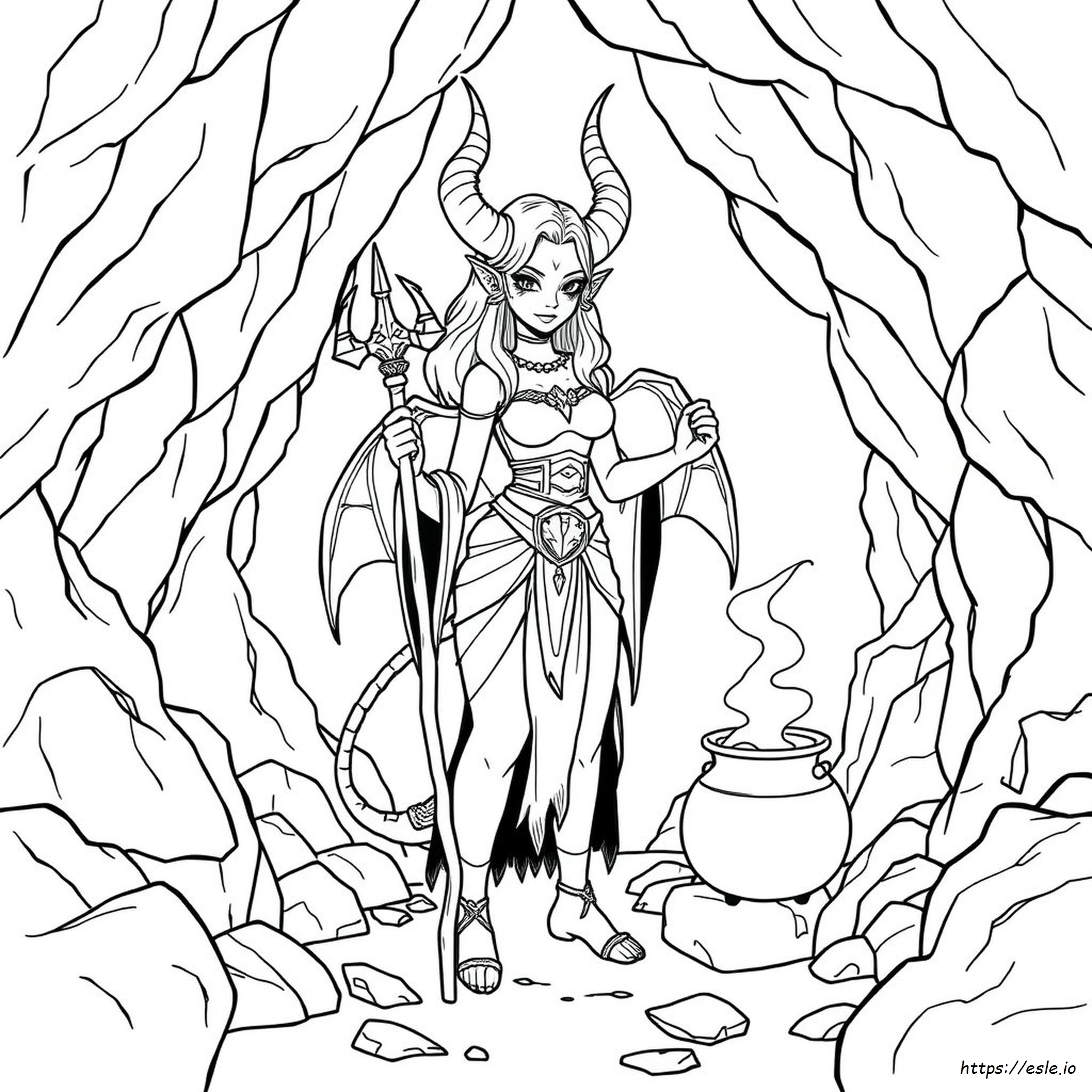 Female Demon Coloring Pages