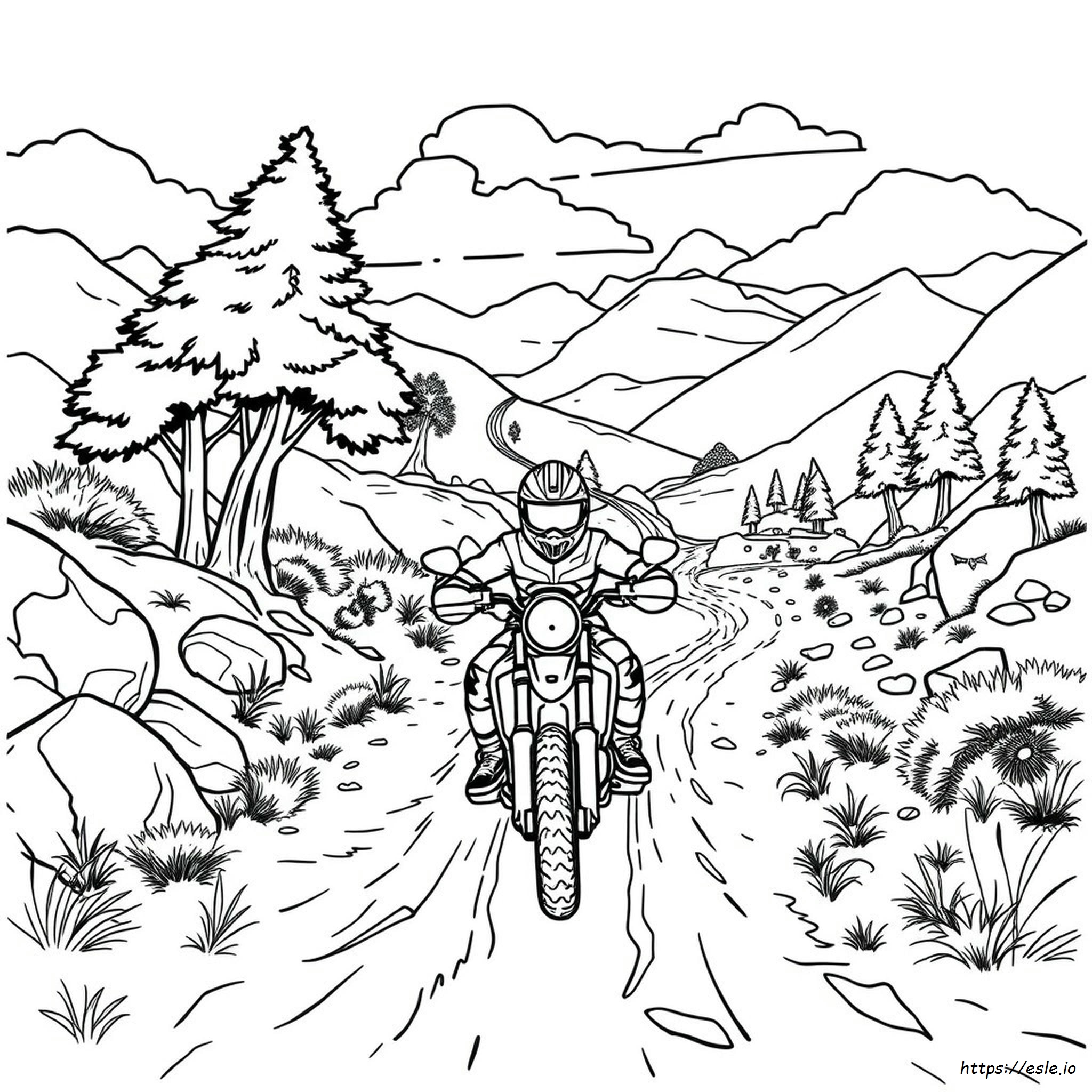 Motorcycle Enduro Coloring Pages