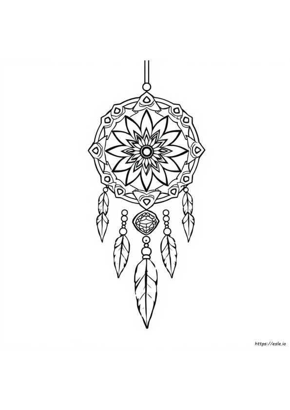Kolorowanki Mandala Łapacz Snów