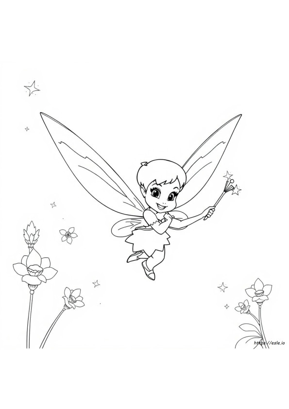 Páginas Para Colorear De Tinkerbell De Pixie Hollow