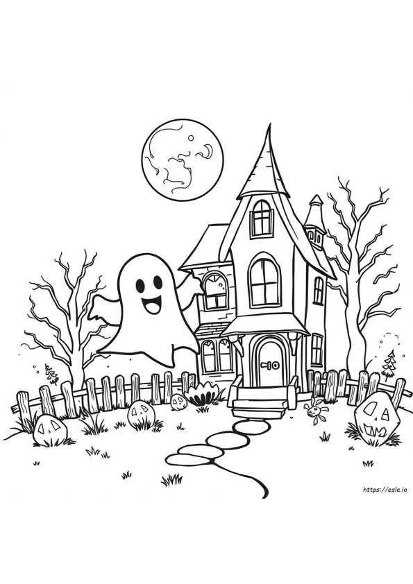 Słodkie Duszki Halloween Kolorowanki