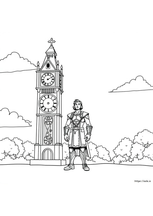 Uomo Orologio Titano Disegno Da Colorare