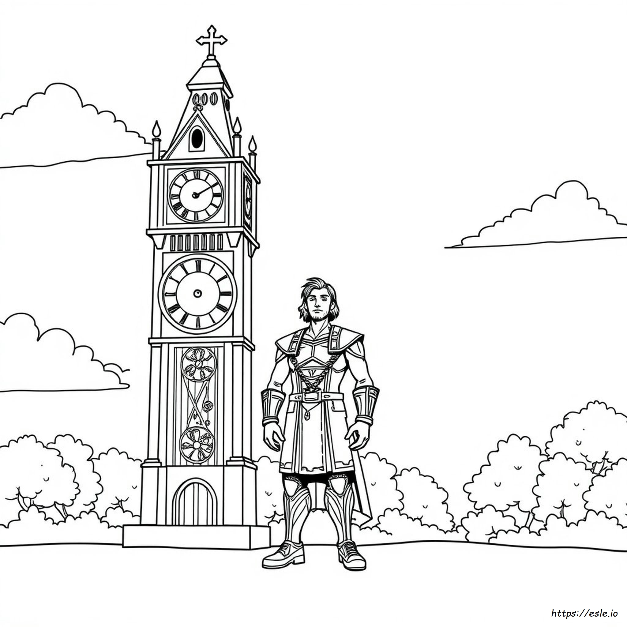 Kleurplaat Titan Clock Man Tekening kleurplaat