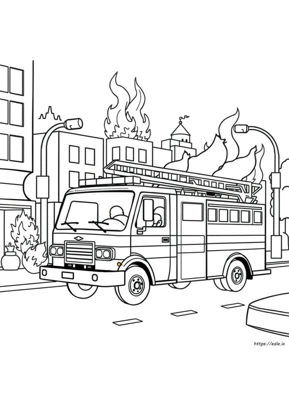 Camiones De Bomberos Para Colorear E Imprimir