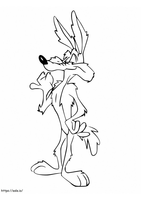 Proud Wile E Coyote coloring page