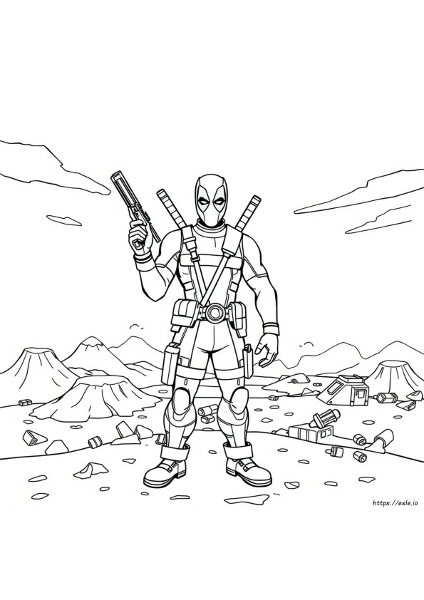 Kolorowanki Fortnite Deadpool