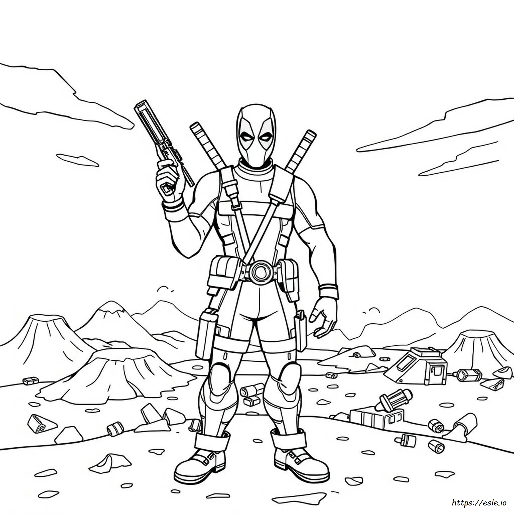 Fortnite Deadpool Coloring Pages