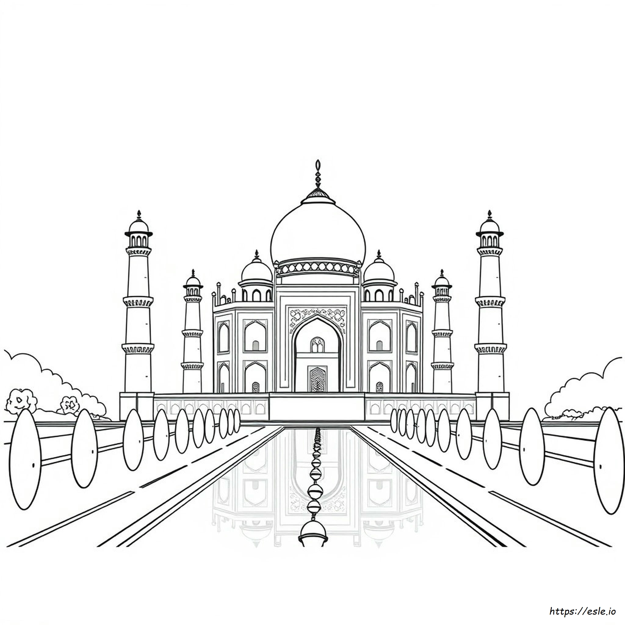 Taj Mahal Kleurplaat kleurplaat