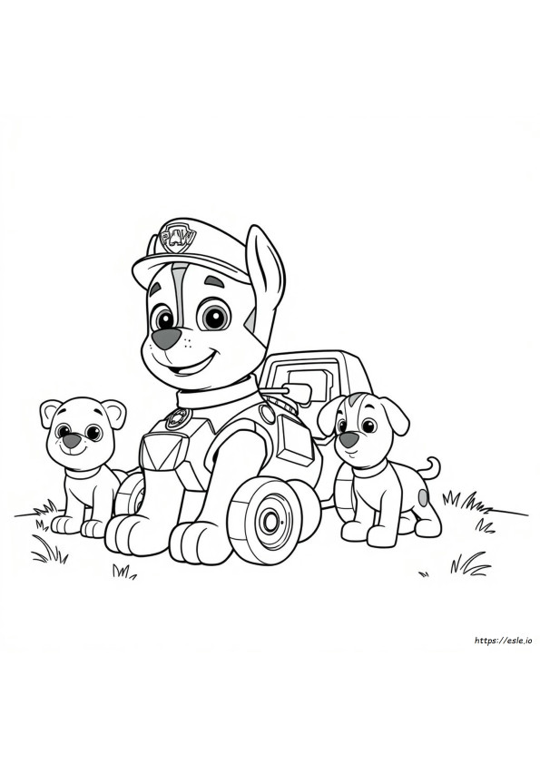 Ryder Paw Patrol Colouring Page