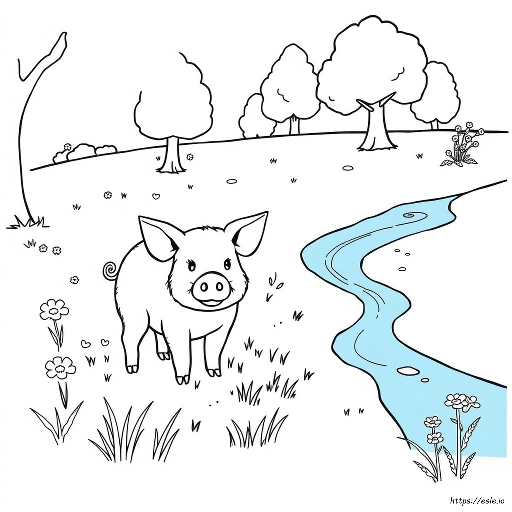 Pigs To Colour In