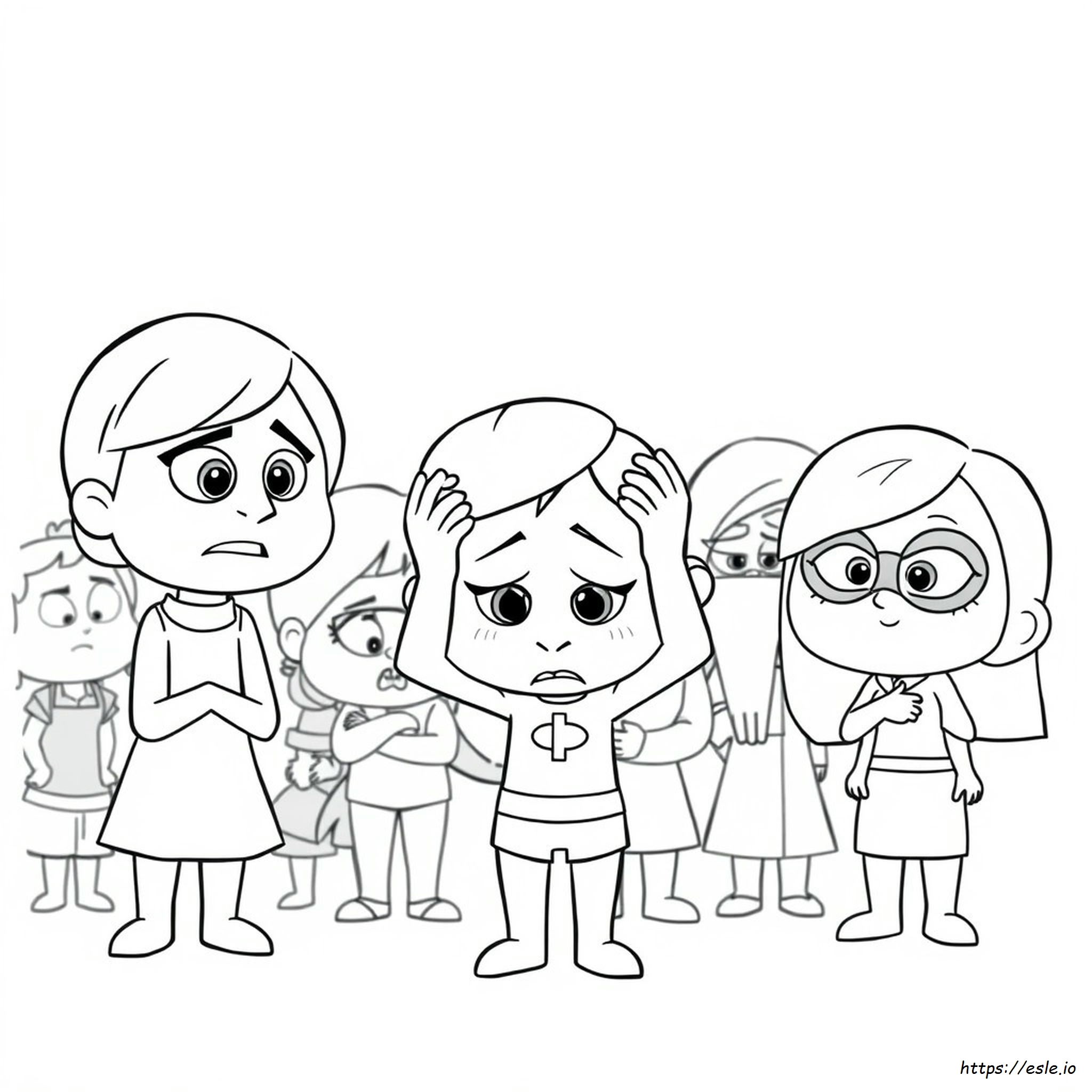 Embarrassment Inside Out Coloring Page