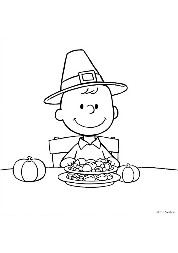 Kolorowanki Na Święto Dziękczynienia Charliego Browna