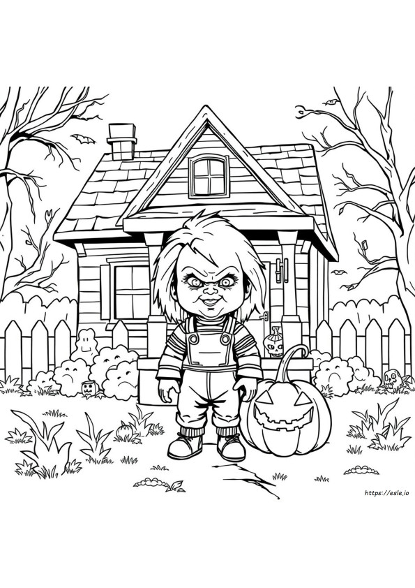 Kolorowanki Dla Dzieci Z Lalką Chucky
