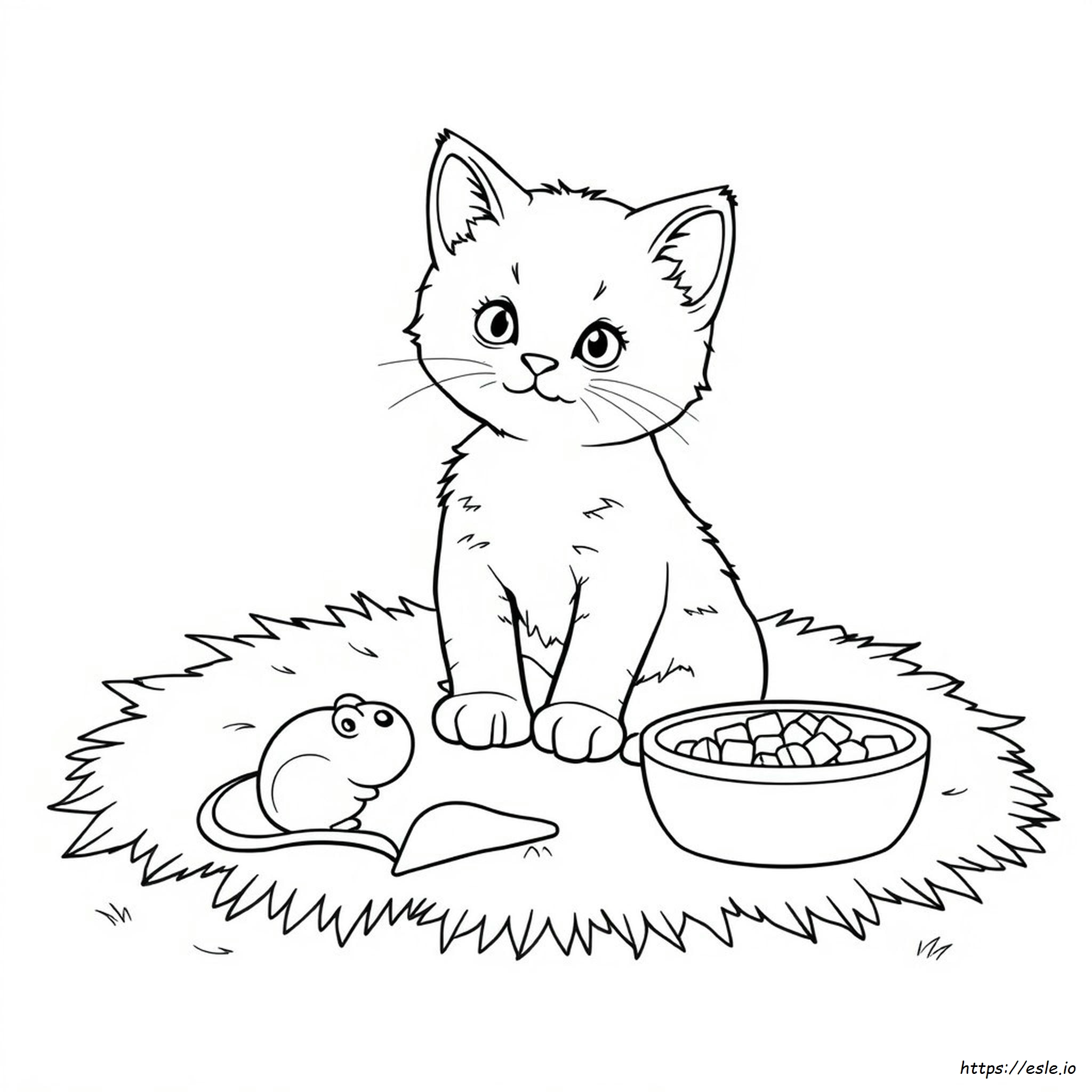 Kitten Colouring Picture