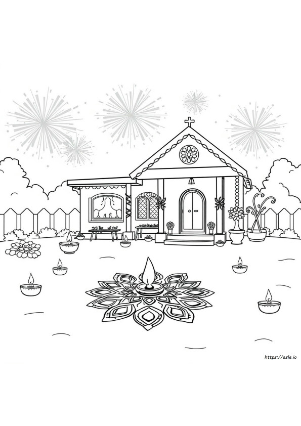 Diwali Rangoli Kolorowanki Do Druku