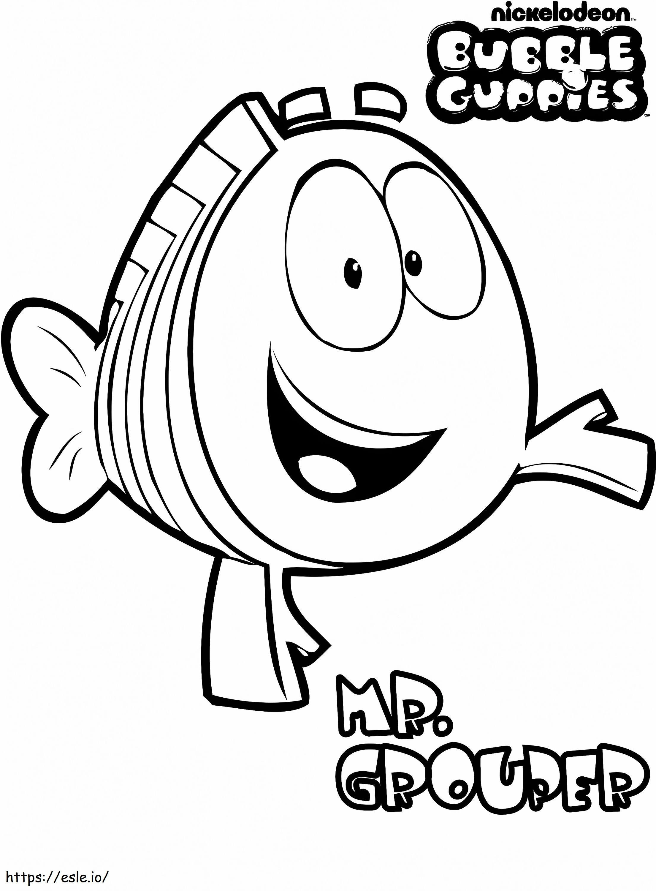 Mr. Grouper coloring page