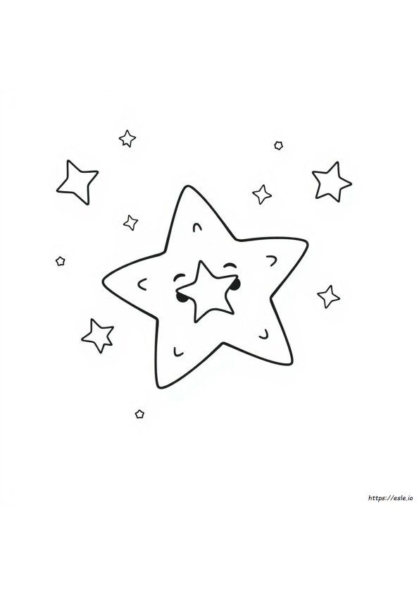 Cute Star Coloring Pages