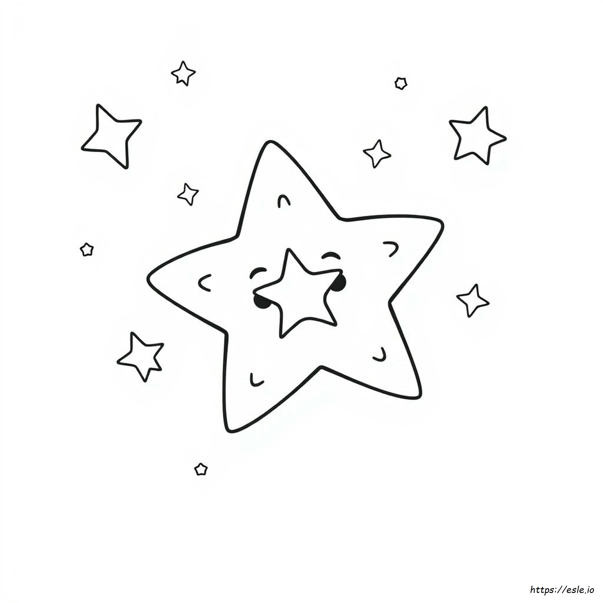 Cute Star Coloring Pages