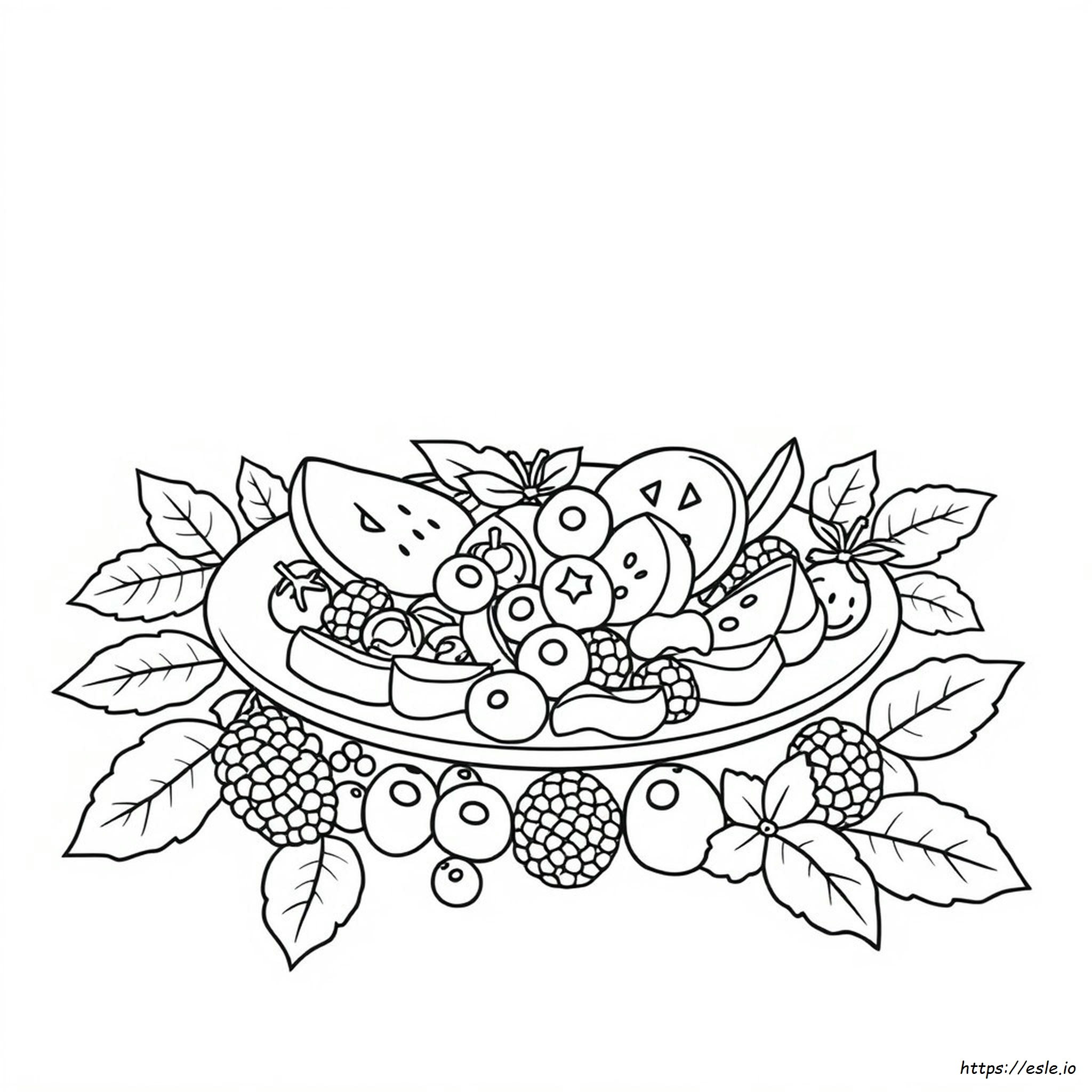 Voedzaam Eten Kleuren kleurplaat