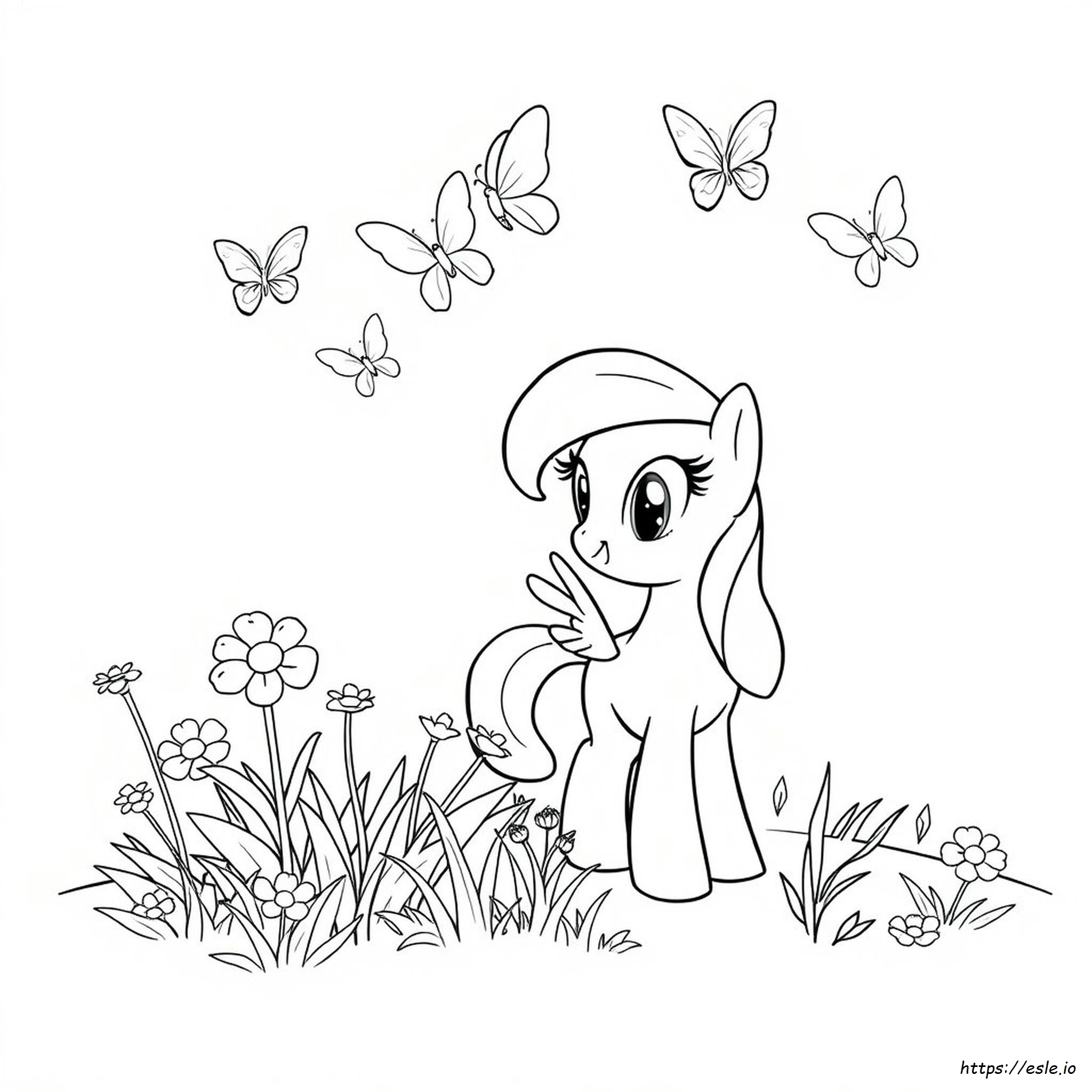 Kolorowanki Kucyk Fluttershy Do Druku