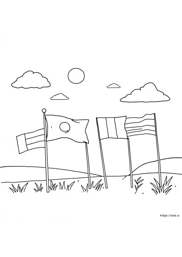 Printable Coloring Flags
