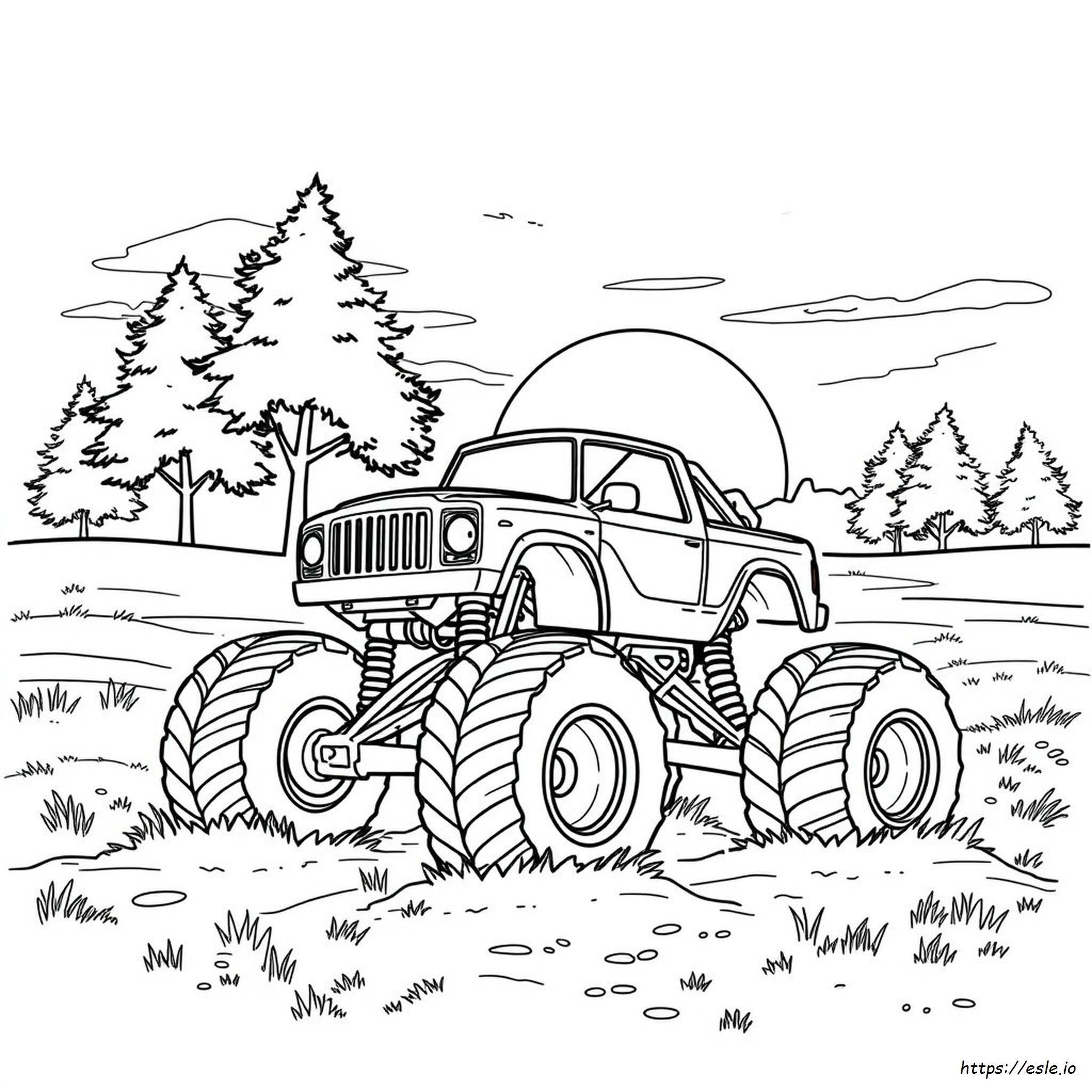 Monstertruck Kleurplaten kleurplaat