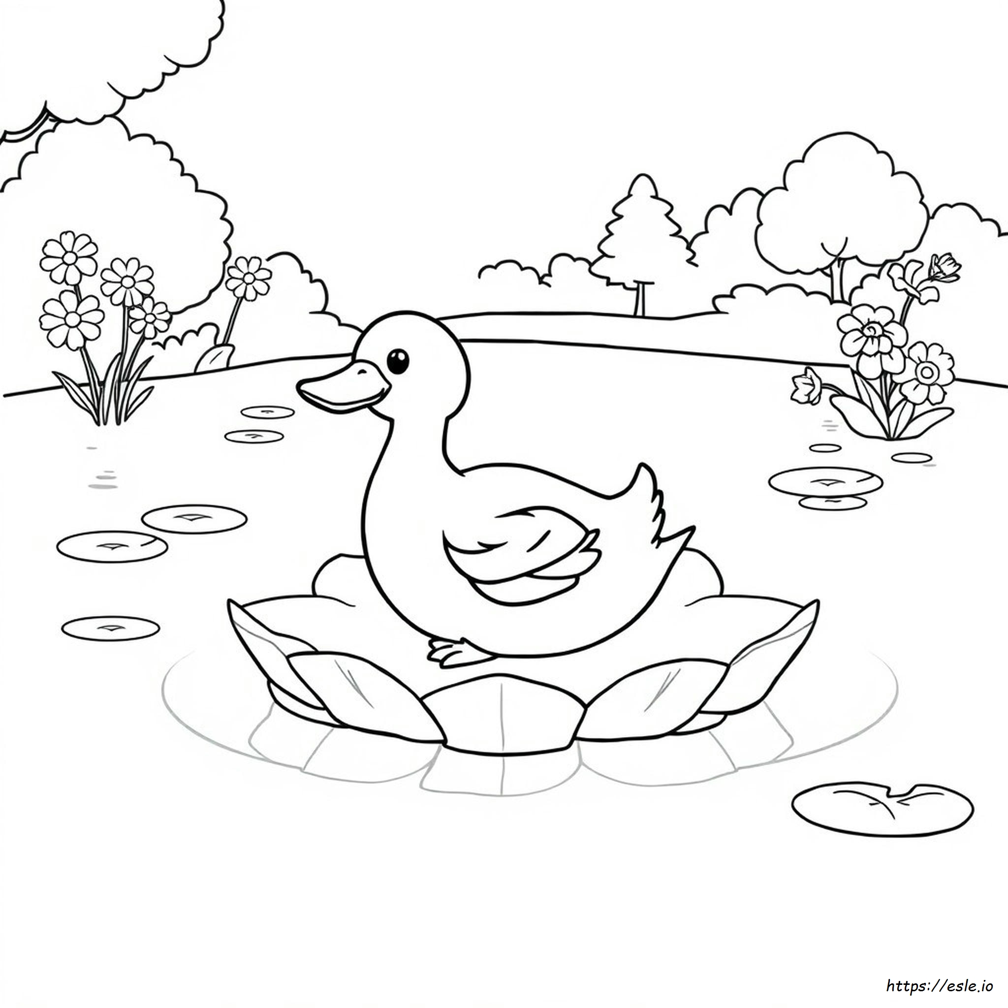 Preschool Duck Coloring Pages