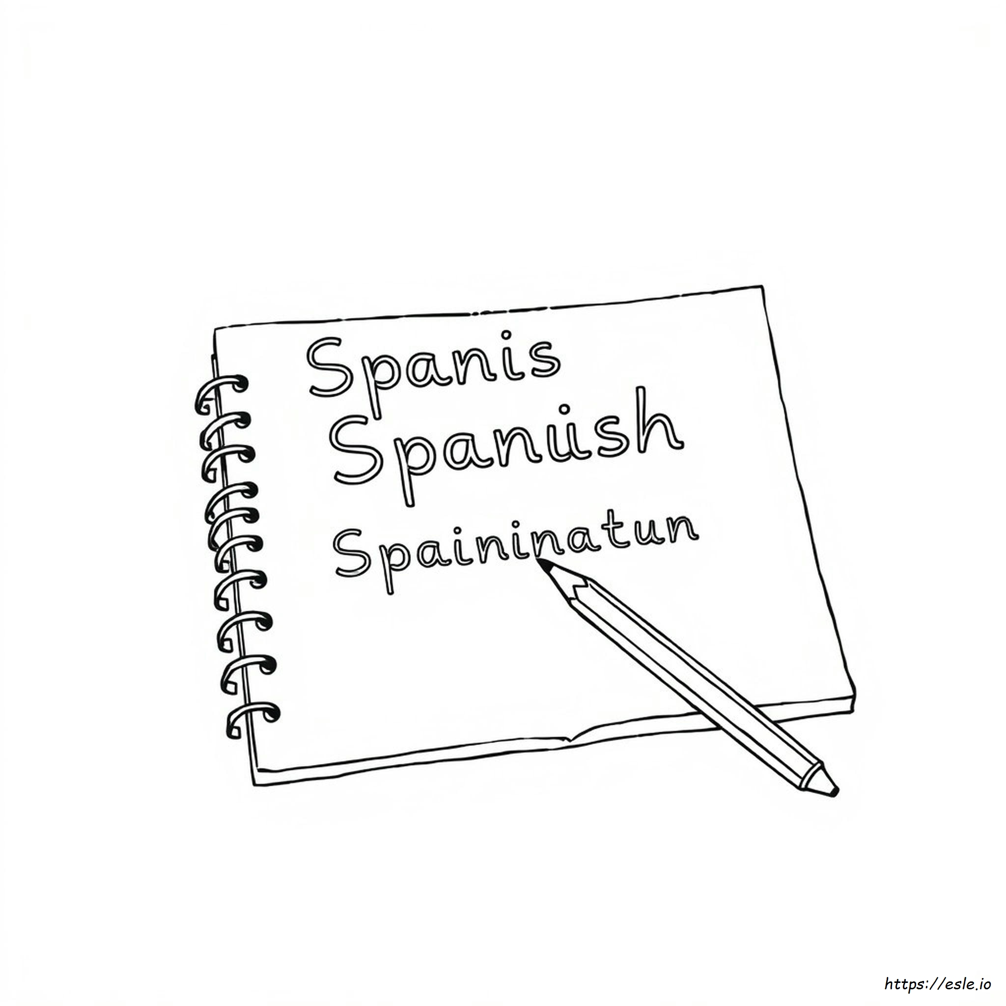 Spaanse Woorden Kleurplaten kleurplaat
